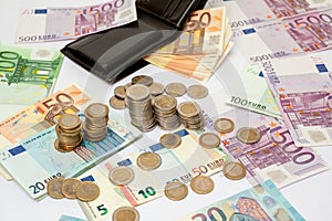 An lot of euro`s in wallet