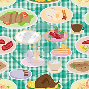 A Lot Of Food Seamless Pattern_eps