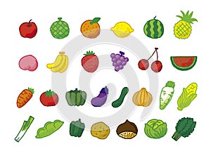 A lot of fruit vegetables