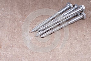 Lot of a galvanized wood screw