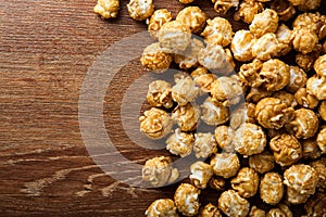 A lot of golden caramel corn background