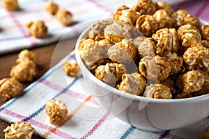 A lot of golden caramel corn