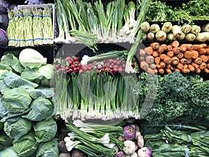 Lot of Green Fresh Vegetables, Fresh Produce on sale