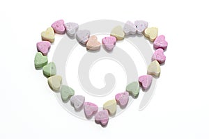 a lot of heart-shaped sweets laid out in the shape of a heart, studio shooting 2