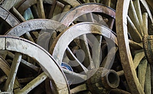 A lot of old cart-wheel