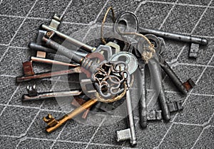 Lot of old keys
