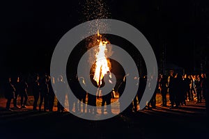 A lot of people have a night fire in the summer