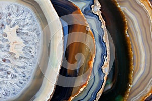 A lot of polished agates photo