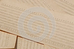 Background from computer punched cards