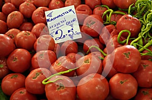 A lot of red ripe tomatoes