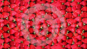 A lot of ripe strawberries background. The concept of healthy food