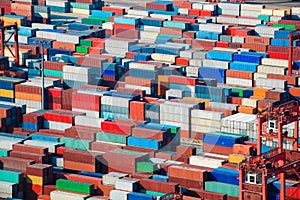 Lot's of cargo freight containers