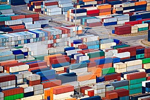 A lot of shipping containers