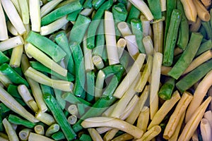 Lots of asparagus beans from above