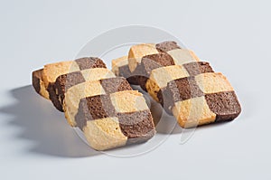 Lots bicolour square shortbread biscuits