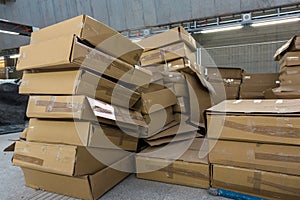 Lots of cardboard boxes