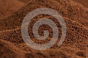 Lots of coffee looking like valleys and mountains