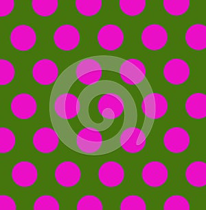 Lots of colored dots on a dark greenbackground.