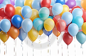 Lots of colorful balloons. Background for a holiday with space for copyspace text. Birthday Care for the Environment