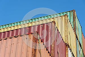 Lots of Colorful Cargo Containers