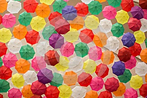 Lots of Colorful Umbrellas