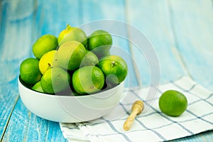 Lots of fresh green lemons. Limes are excellent for ingredient Thai food