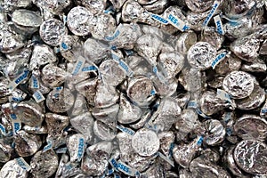 Lots of Hershey Chocolate Kisses