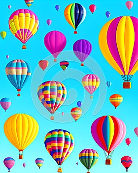 Hot air balloon background photo