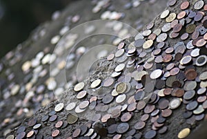 Lots of international coins... photo