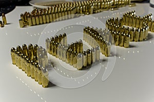 Lots of 9mm bullets