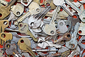 Lots of old keys. A bunch of different keys.