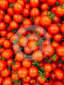 Lots of red ripe tomato for eating like a background