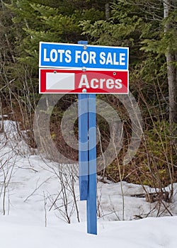 Lots For Sale Sign