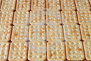 Salted Crackers as baskground