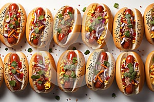 lots of tasty hot dogs pattern