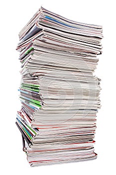 Lots of used magazines