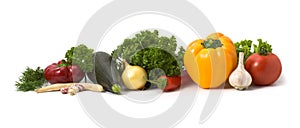 Lots of vegetables isolated photo