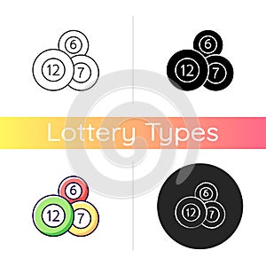 Lottery balls icon