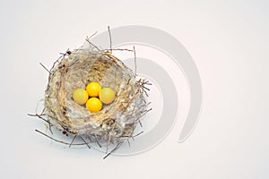 Lottery balls in a nest photo