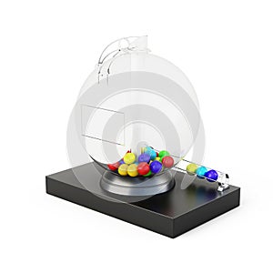 Lottery drum on a white background. 3d rendering