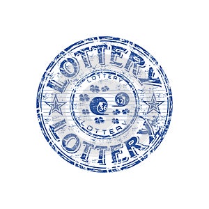 Lottery grunge rubber stamp