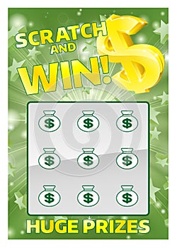 Lottery Instant Scratch Card
