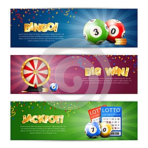 Lottery Jackpot Banners Set photo