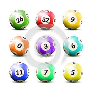 Lottery Numbered Balls Set