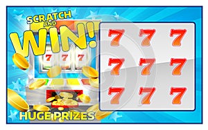 Lottery Scratch and Win Card