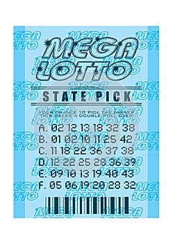 Lottery ticket blue