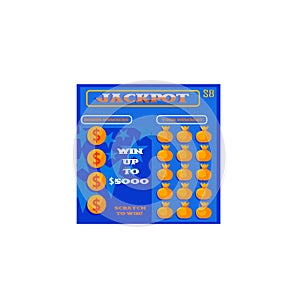 Lottery ticket vector lucky bingo card win chance lotto game jackpot ticketing set illustration lottery gaming tickets