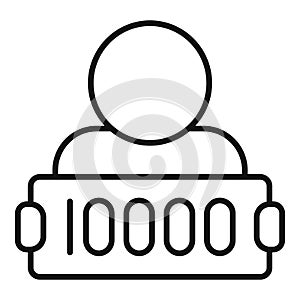 Lottery winner icon outline vector. Win lucky