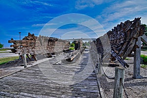 Lottie Cooper wooden schooner in Sheboygan