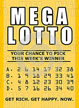 Lotto ticket photo